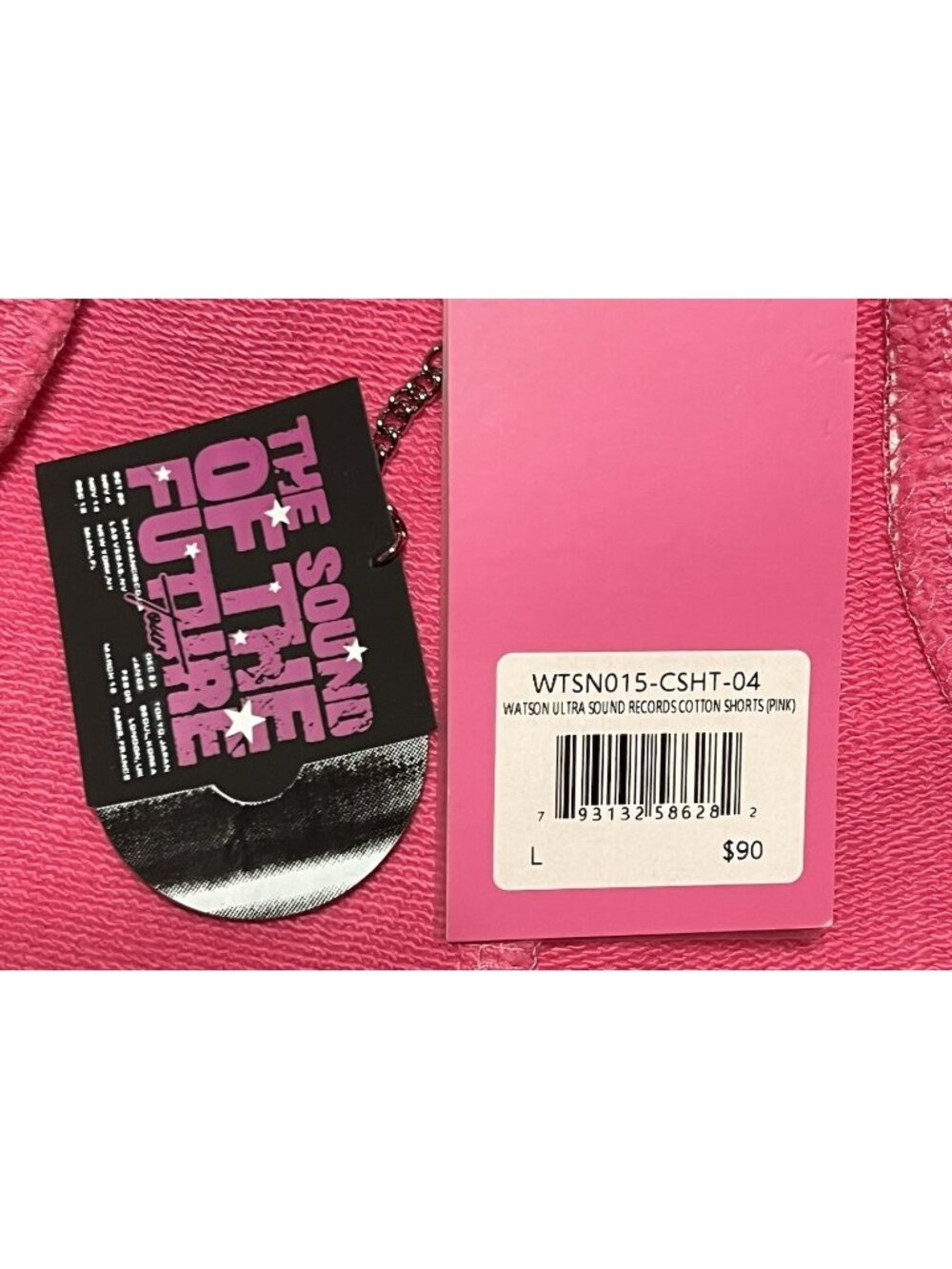 Watson Ultra Sound Records Men L Pink Sweat Shorts NWT Streetwear Hypebeast - Picture 12 of 12